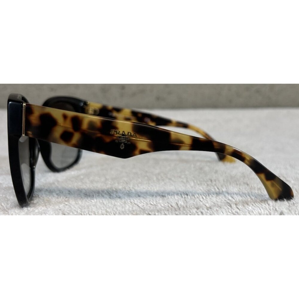 Prada SPR 10R 1AB-0A7 Black Brown Tortoise Shell Square Sunglasses 57-19-140 - Picture 2 of 7